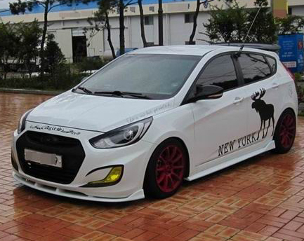 [ Accent 2011~ auto parts ] Accent Ftont Diffuser & Side Skrit(Body Kit)  Made in Korea